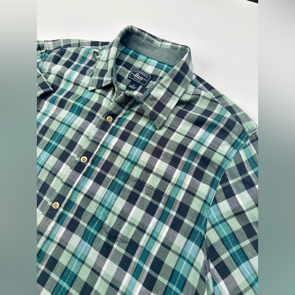 Men’s G.H. Bass Short Sleeve Plaid Shirt Size XL​​​